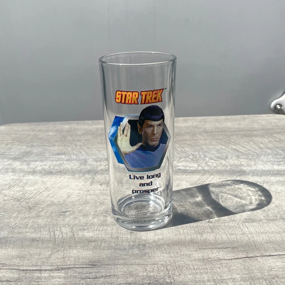 Star Trek Spock Live Long and Prosper Vandor‎ 2011 Glass Highball Tumbler 6 Inch